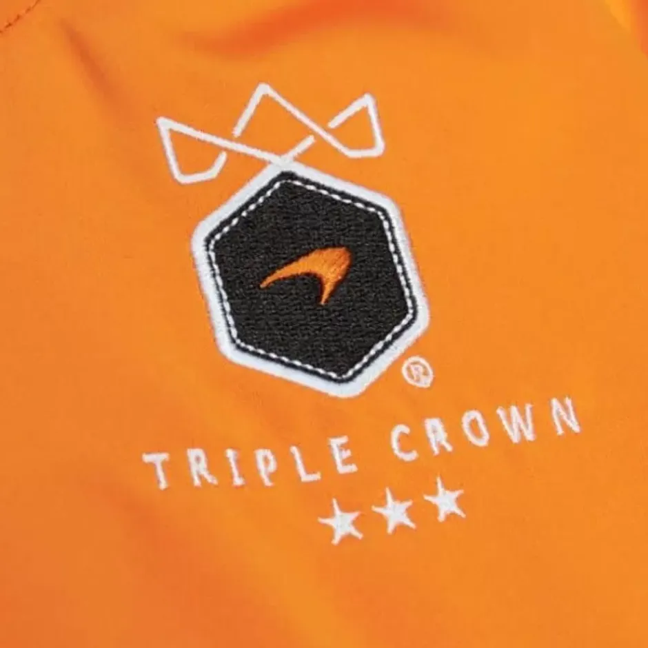 Men Mitchell & Ness Jackets & Outerwear-M&N X Monaco Triple Crown Satin Jacket