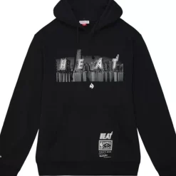 Men Mitchell & Ness Hoodies & Sweatshirts-M&N X Nicky Jam Cityscape Hoody Miami Heat