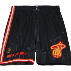 Men Mitchell & Ness Shorts-M&N X Nicky Jam Swingman Shorts Miami Heat