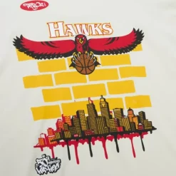 Men Mitchell & Ness T-Shirts & Tops-M&N X Tats Cru City Tee Atlanta Hawks