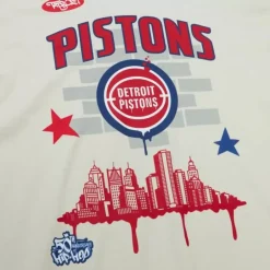 Men Mitchell & Ness T-Shirts & Tops-M&N X Tats Cru City Tee Detroit Pistons