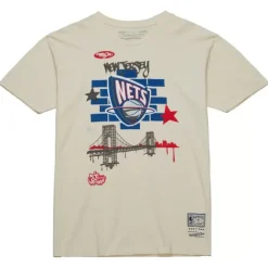 Men Mitchell & Ness T-Shirts & Tops-M&N X Tats Cru City Tee New Jersey Nets