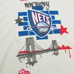 Men Mitchell & Ness T-Shirts & Tops-M&N X Tats Cru City Tee New Jersey Nets