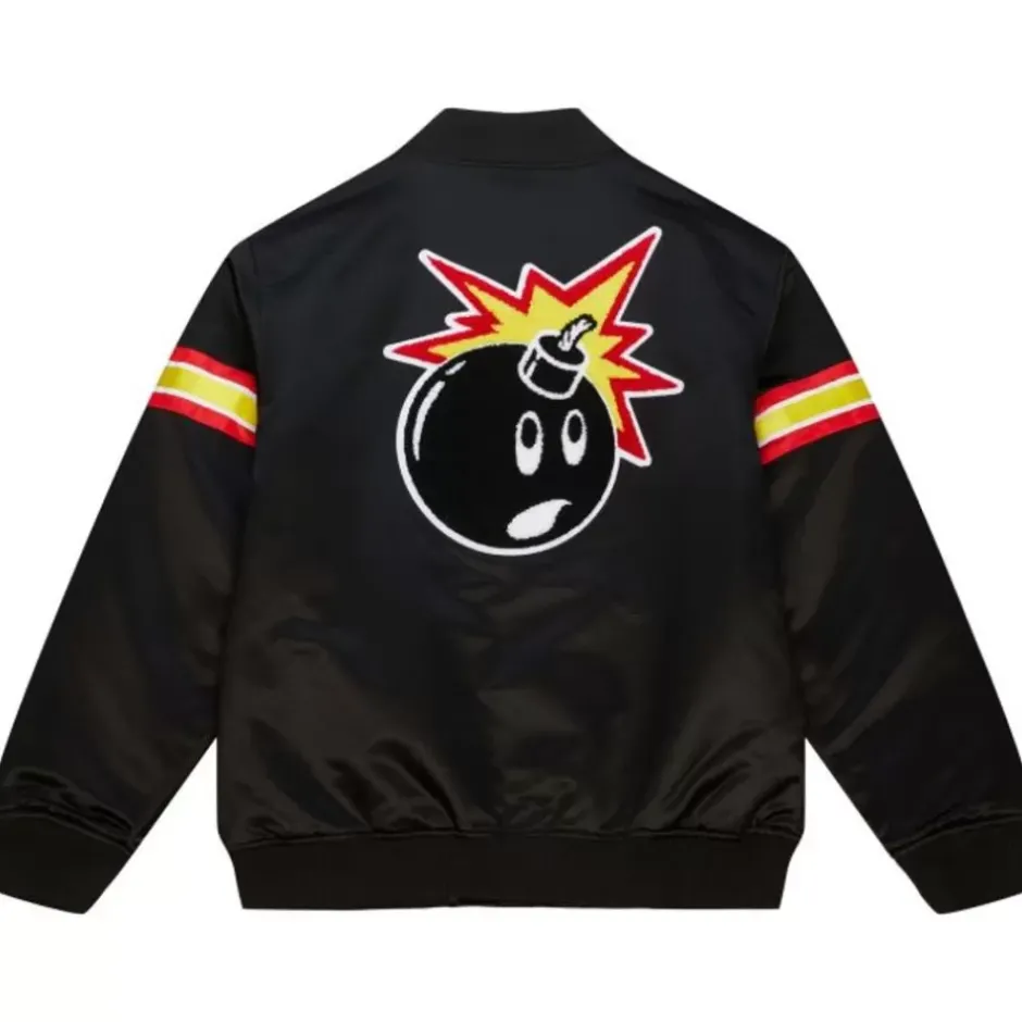 Men Mitchell & Ness Jackets & Outerwear-M&N X The Hundreds Satin Jacket