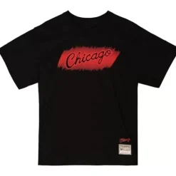 Men Mitchell & Ness T-Shirts & Tops-Monochrome Ss Tee Chicago Bulls