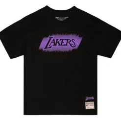 Men Mitchell & Ness T-Shirts & Tops-Monochrome Ss Tee Los Angeles Lakers