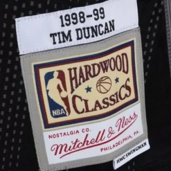 Mitchell & Ness Nba Swingman-Monochrome Swingman Tim Duncan San Antonio Spurs 1998-99 Jersey