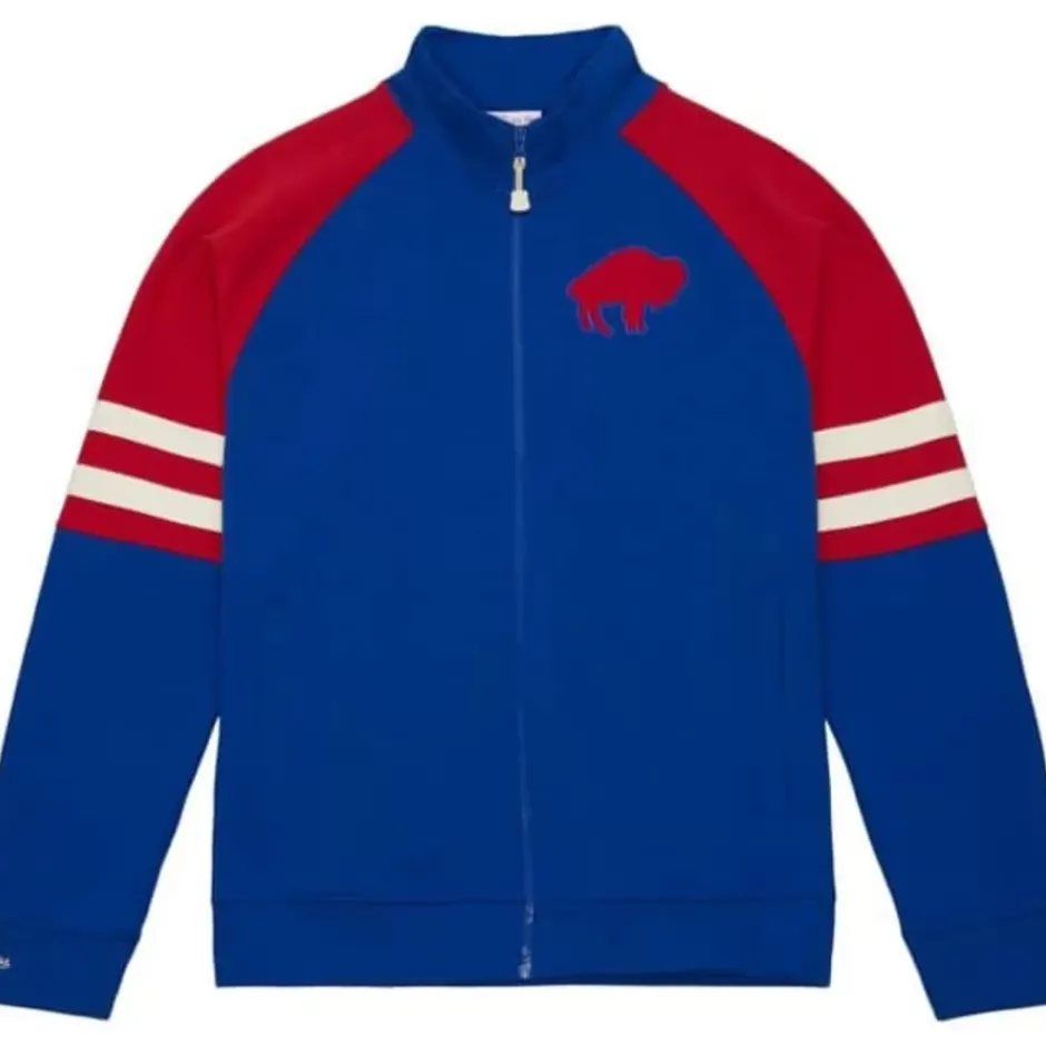 Men Mitchell & Ness Jackets & Outerwear-Mvp 2.0 Track Jacket Buffalo Bills