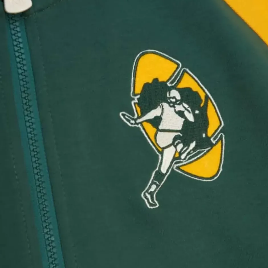Men Mitchell & Ness Jackets & Outerwear-Mvp 2.0 Track Jacket Green Bay Packers