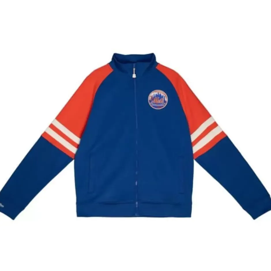 Men Mitchell & Ness Jackets & Outerwear-Mvp 2.0 Track Jacket New York Mets