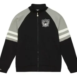 Men Mitchell & Ness Jackets & Outerwear-Mvp 2.0 Track Jacket Oakland Raiders