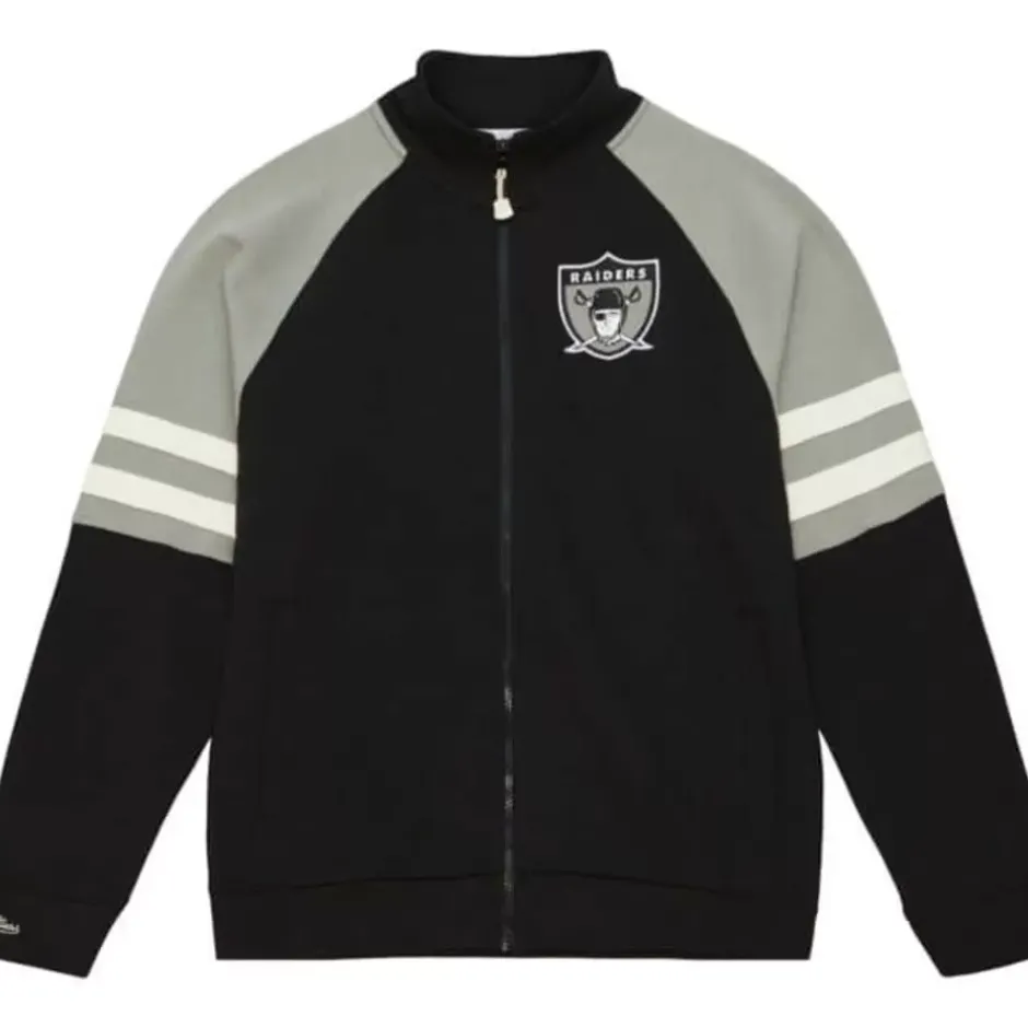 Men Mitchell & Ness Jackets & Outerwear-Mvp 2.0 Track Jacket Oakland Raiders