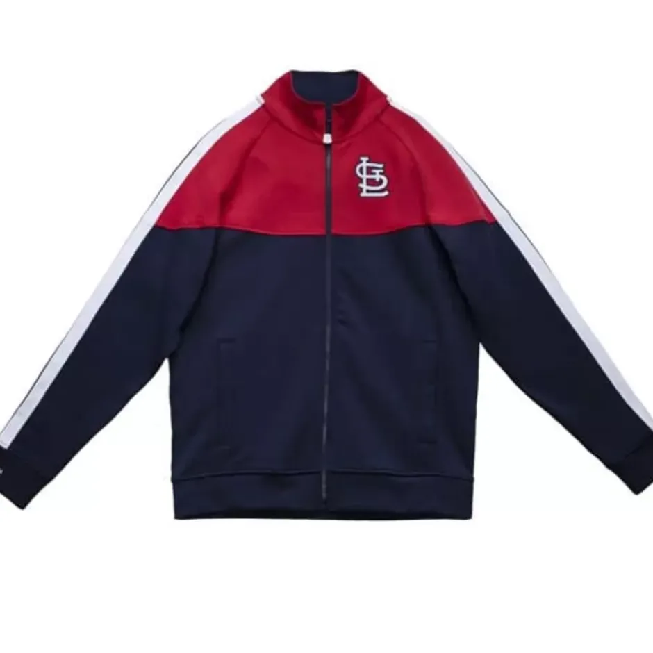 Men Mitchell & Ness Jackets & Outerwear-Mvp Track Jacket St. Louis Cardinals