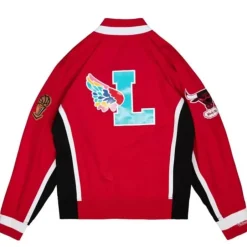 Men Mitchell & Ness Jackets & Outerwear-My Towns Leaders Warm Up Jacket Chicago Bulls