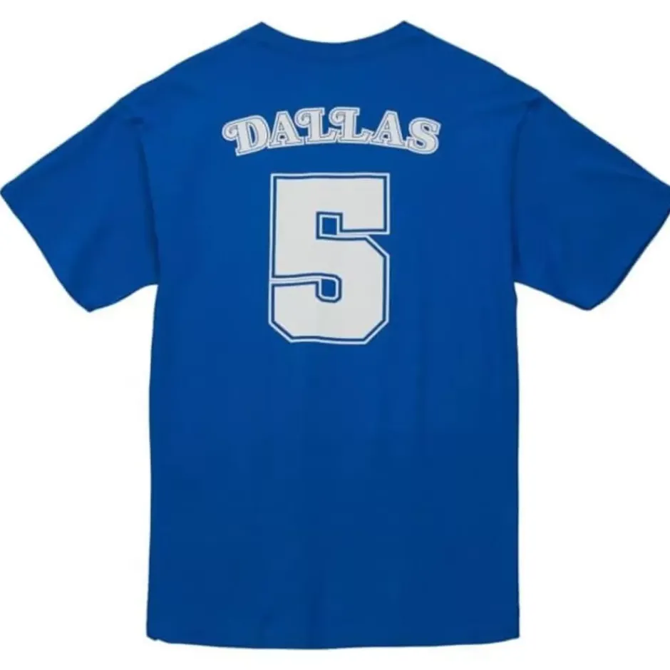 Men Mitchell & Ness T-Shirts & Tops-My Towns Politics Type Ss Tee Dallas Mavericks
