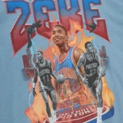 Men Mitchell & Ness T-Shirts & Tops-My Towns Two|18 Graphic Ss Tee Detroit Pistons