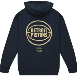 Men Mitchell & Ness Hoodies & Sweatshirts-My Towns Two|18 Logo Hoody Detroit Pistons
