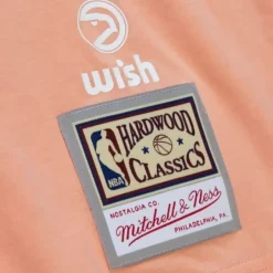 Men Mitchell & Ness T-Shirts & Tops-My Towns Wish Ringer Tee Atlanta Hawks
