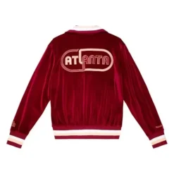 Men Mitchell & Ness Jackets & Outerwear-My Towns Wish Warm Up Jacket Atlanta Hawks