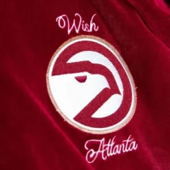 Men Mitchell & Ness Jackets & Outerwear-My Towns Wish Warm Up Jacket Atlanta Hawks