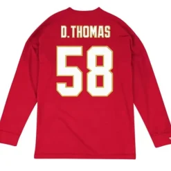 Men Mitchell & Ness T-Shirts & Tops-Name & Number Longsleeve Kansas City Chiefs Derrick Thomas