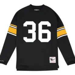 Men Mitchell & Ness T-Shirts & Tops-Name & Number Longsleeve Pittsburgh Steelers Jerome Bettis