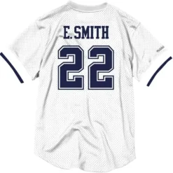 Men Mitchell & Ness T-Shirts & Tops-Name & Number Mesh Crew Neck Dallas Cowboys Emmitt Smith