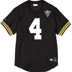 Men Mitchell & Ness T-Shirts & Tops-Name & Number Mesh Crew Neck Green Bay Packers Brett Favre