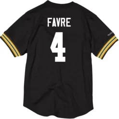 Men Mitchell & Ness T-Shirts & Tops-Name & Number Mesh Crew Neck Green Bay Packers Brett Favre