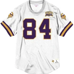 Men Mitchell & Ness T-Shirts & Tops-Name & Number Mesh Crew Neck Minnesota Vikings Randy Moss