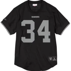 Men Mitchell & Ness T-Shirts & Tops-Name & Number Mesh Crewneck Los Angeles Raiders Bo Jackson