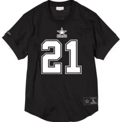 Men Mitchell & Ness T-Shirts & Tops-Name & Number Mesh Crewneck Dallas Cowboys Deion Sanders