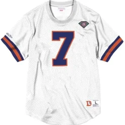Men Mitchell & Ness T-Shirts & Tops-Name & Number Mesh Top Denver Broncos 1994 John Elway