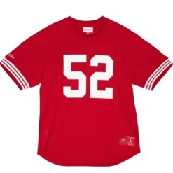 Men Mitchell & Ness T-Shirts & Tops-Name & Number Mesh Top San Francisco 49Ers 2007 Patrick Willis