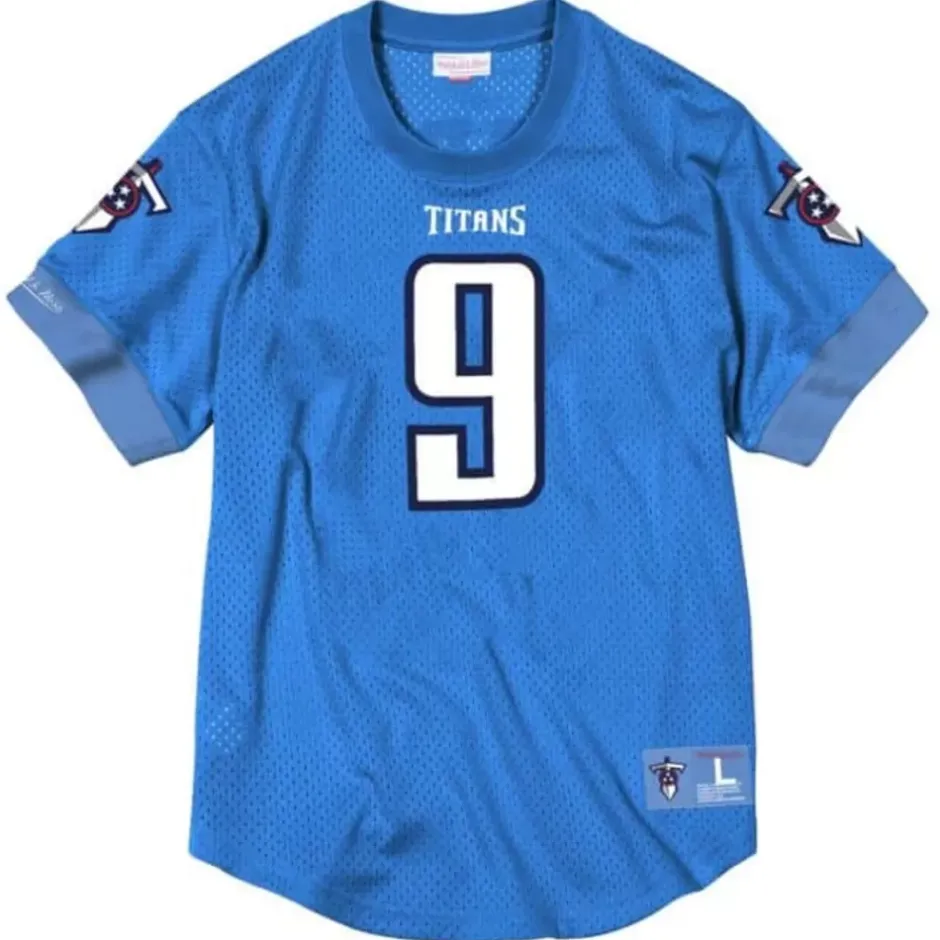 Men Mitchell & Ness T-Shirts & Tops-Name & Number Mesh Top Tennessee Titans 1999 Steve Mcnair