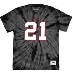 Men Mitchell & Ness T-Shirts & Tops-Name & Number Spider Tee Atlanta Falcons 1992 Deion Sanders