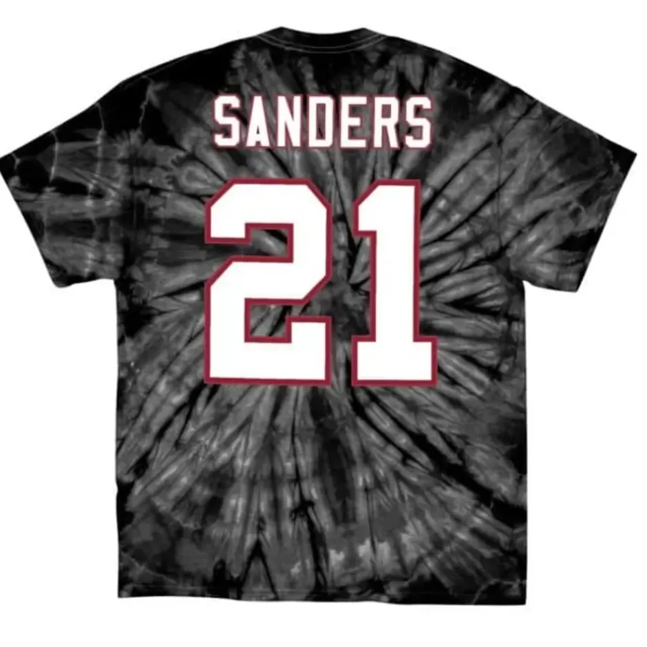 Men Mitchell & Ness T-Shirts & Tops-Name & Number Spider Tee Atlanta Falcons 1992 Deion Sanders