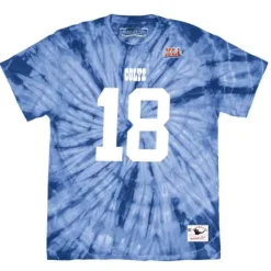 Men Mitchell & Ness T-Shirts & Tops-Name & Number Spider Tee Indianapolis Colts 2006 Peyton Manning