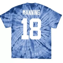 Men Mitchell & Ness T-Shirts & Tops-Name & Number Spider Tee Indianapolis Colts 2006 Peyton Manning