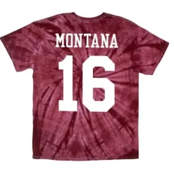 Men Mitchell & Ness T-Shirts & Tops-Name & Number Spider Tee San Francisco 49Ers 1990 Joe Montana