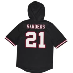 Men Mitchell & Ness Hoodies & Sweatshirts-Name & Number Ss Hoodie Atlanta Falcons 1989 Deion Sanders