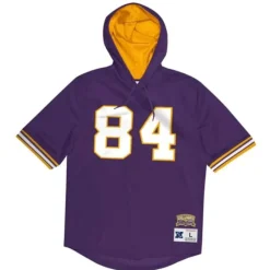 Men Mitchell & Ness Hoodies & Sweatshirts-Name & Number Ss Hoodie Minnesota Vikings 2000 Randy Moss