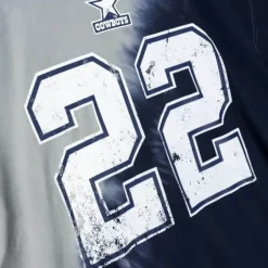 Men Mitchell & Ness T-Shirts & Tops-Name & Number Ss Tie Dye Top Dallas Cowboys Emmitt Smith