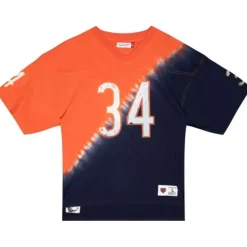 Men Mitchell & Ness T-Shirts & Tops-Name & Number Ss Tie Dye Top Chicago Bears Walter Payton