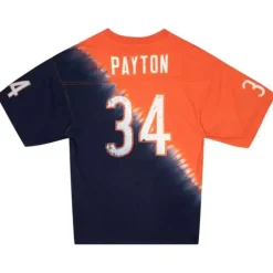 Men Mitchell & Ness T-Shirts & Tops-Name & Number Ss Tie Dye Top Chicago Bears Walter Payton