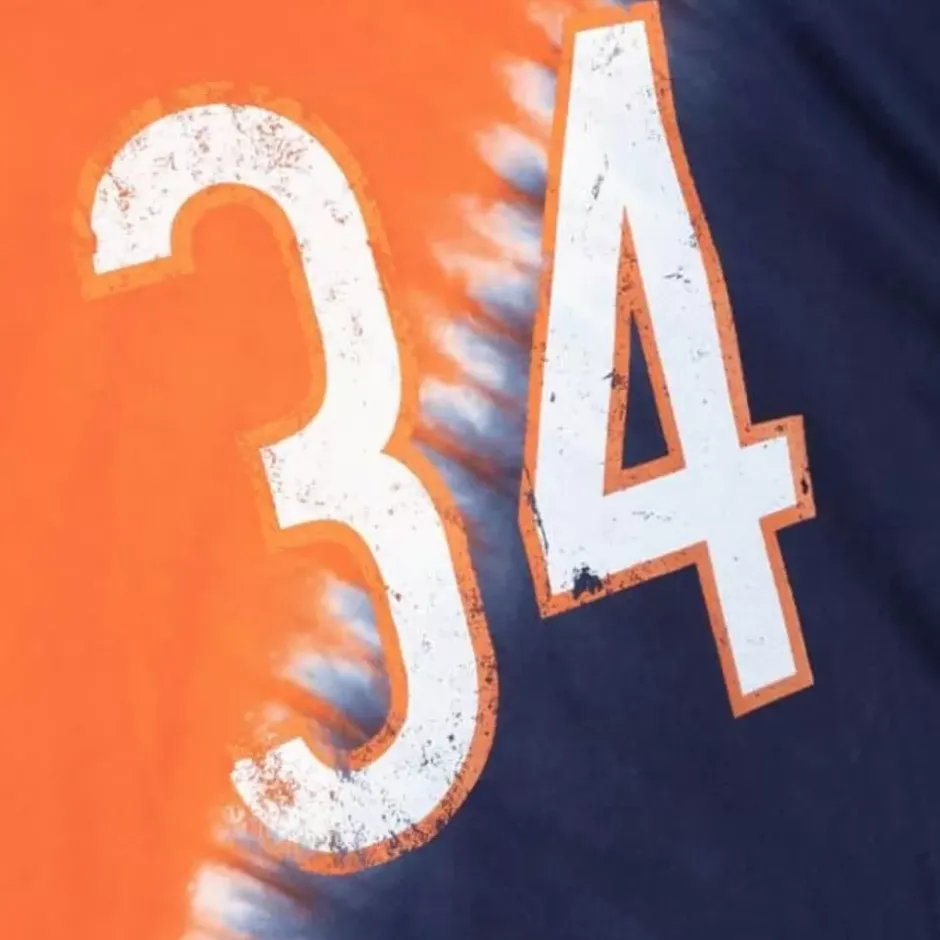 Men Mitchell & Ness T-Shirts & Tops-Name & Number Ss Tie Dye Top Chicago Bears Walter Payton