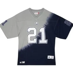 Men Mitchell & Ness T-Shirts & Tops-Name & Number Ss Tie Dye Top Dallas Cowboys Deion Sanders