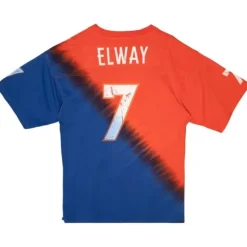 Men Mitchell & Ness T-Shirts & Tops-Name & Number Ss Tie Dye Top Denver Broncos John Elway