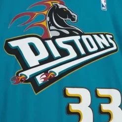 Men Mitchell & Ness T-Shirts & Tops-Name & Number Tee Detroit Pistons 1998-99 Grant Hill