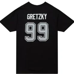 Men Mitchell & Ness T-Shirts & Tops-Name & Number Tee Los Angeles Kings Wayne Gretzky